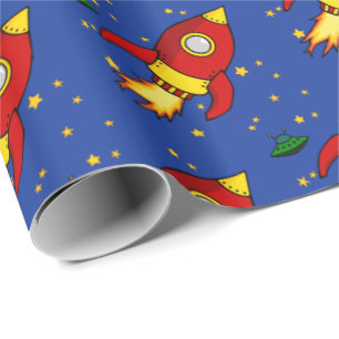 Rockrot-gelbes Glossy-Wrapping Paper 30"x6' Geschenkpapier