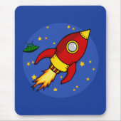 Rockrot-gelbes Mousepad (Vorne)