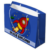 Rockrot Großglühbirne Große Geschenktüte (Rückseite Schrägansicht)