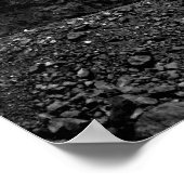 Rocks and Clouds BW Poster (Ecke)