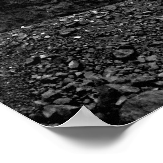 Rocks and Clouds BW Poster (Ecke)