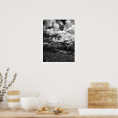Rocks and Clouds BW Poster (Küche)