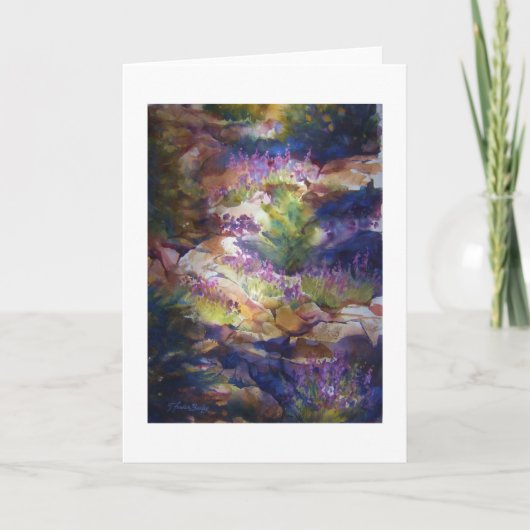 "Rocks and Lupine" Aquarellkarte Karte (Vorderseite)
