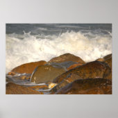 Rocks and Waves in Rhode Island Poster (Vorne)