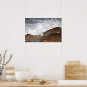 Rocks and Waves in Rhode Island Poster (Küche)