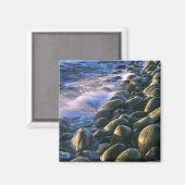 Rocks and Waves Square Magnet (Vorderseite/Rückseite)