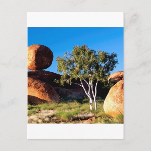 Rocks Balancing Northern Territory Australia Postkarte (Vorderseite)