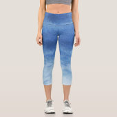 Rocks blauer Ober Legierung Capri Leggings (Vorderseite)
