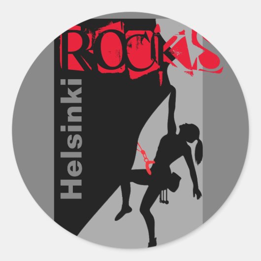 Rocks Classic Round Sticker (Vorderseite)