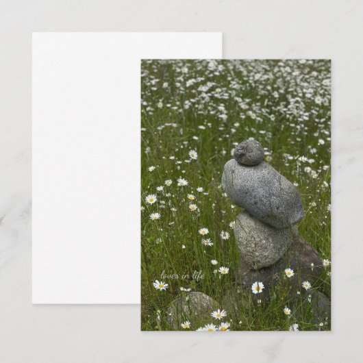 Rocks & Daisies Mitteilungskarte (Vorne/Hinten)