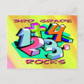 Rocks der dritten Klasse - Zahlen Postkarte (Vorderseite)