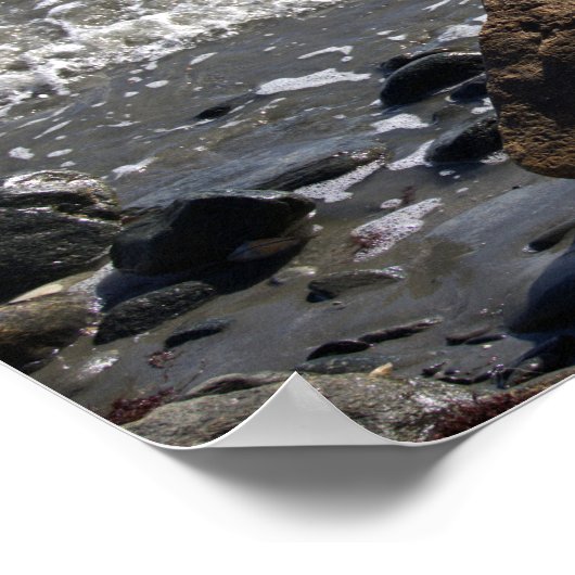 Rocks in the Ocean Poster (Ecke)