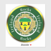 Rocks Irish Shield/Celtic Cross Personalisiert Aufkleber (Blatt)