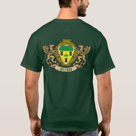 Rocks Irish Shield & Griffins Personalisiert T-Shirt (Rückseite)