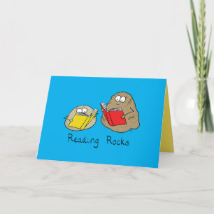 Rocks lesen Funny Rocks lesen Bücher Grußkarte les Karte