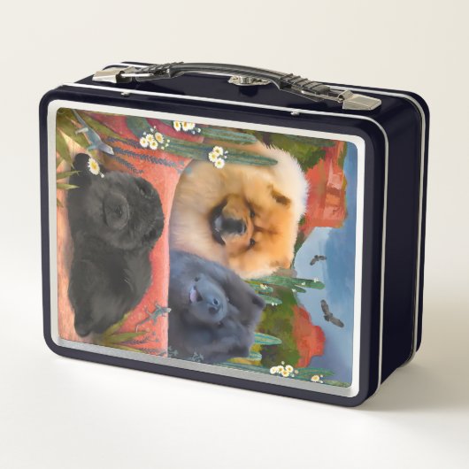 ROCKS ROSAN Chow Portrait Metal Lunch Box (Rückseite)
