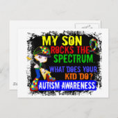 Rocks Spectrum Autismus Son Postkarte (Vorne/Hinten)