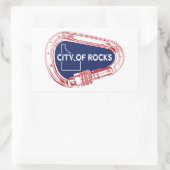 Rocks Stadt Idaho Kletterparadies Carabiner Rechteckiger Aufkleber (Tasche)