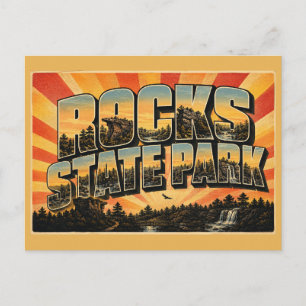 Rocks State Park MD Vintage Reise Kunst Postkarte