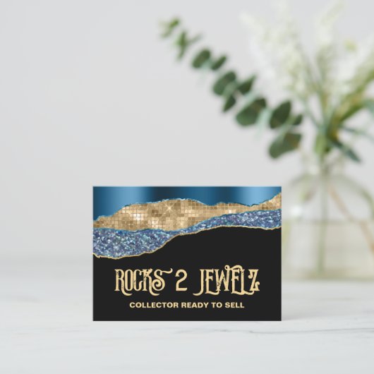 "Rocks to Jewels Business Card" Visitenkarte (Stehend Vorderseite)