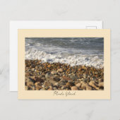 Rocks Waves Rhode Island Postcard Postkarte (Vorne/Hinten)