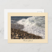 Rocks Waves Rhode Island Postcard Postkarte (Vorne/Hinten)