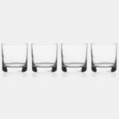 Rocks Whiskey Lowball Brillen Set mit 4 benutzerde Whiskyglas (Links)