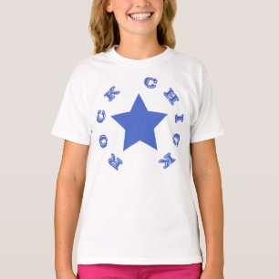 ROCKSCHICK Navy Blue Star Girls T - Shirt