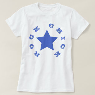 ROCKSCHICK  Navy Blue Star Women's Basic T - Shirt
