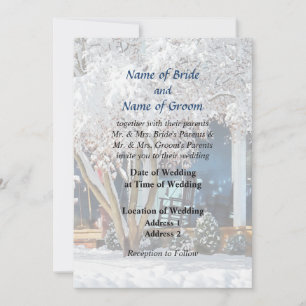 Rocksessel auf der Veranda im Winter Hochzeitsprod Einladung