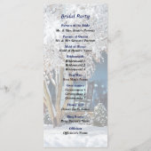 Rocksessel auf Veranda im Winter Hochzeitsprogramm Programm (Rückseite)