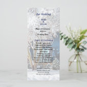 Rocksessel auf Veranda im Winter Hochzeitsprogramm Programm (Stehend Vorderseite)