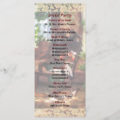 Rocksessel für Viktorianische Partyhochzeiten Programm (Rückseite)
