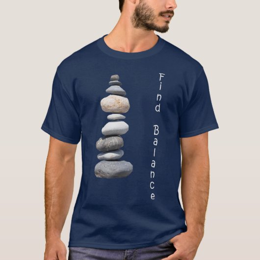 Rockstapeln finden Balance Nature Cairn T-Shirt (Vorderseite)