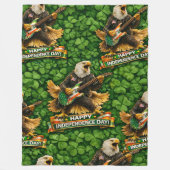 Rockstar American Eagle am Clover Independence Day Fleecedecke (Vorderseite)