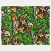 Rockstar American Eagle am Clover Independence Day Fleecedecke (Vorderseite (Horizontal))