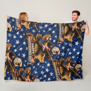 Rockstar American Eagle, frohen Unabhängigkeitstag Fleecedecke