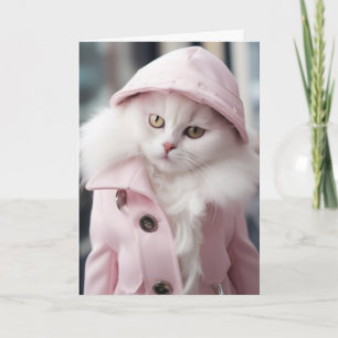 Rockstar-Anfeuerungs-Katze-Grußkarte Karte