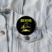 Rockstar-Astronaut spielt Gitarre im Space-Knopf Button (Beispiel)