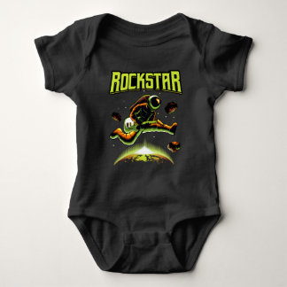Rockstar-Astronaut spielt Gitarre im Weltraum Baby Strampler