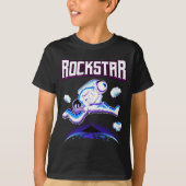 Rockstar-Astronaut spielt Gitarre im Weltraum-T -  T-Shirt (Vorderseite)