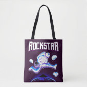 Rockstar-Astronaut spielt Gitarre im Weltraum Tasche (Vorderseite)