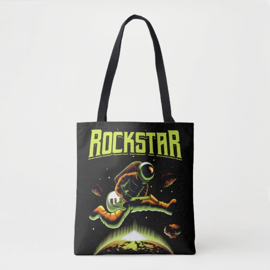 Rockstar-Astronaut spielt Gitarre im Weltraum Tasche (Vorderseite)