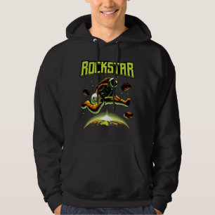 Rockstar-Astronautin spielt Gitarre im Weltraum-Ho Hoodie
