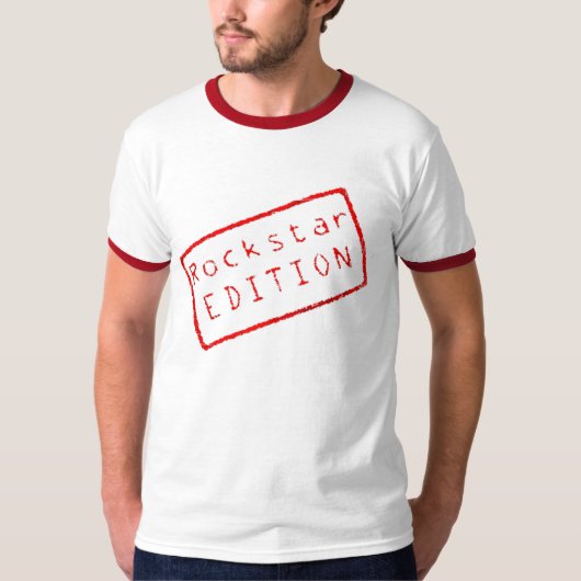 Rockstar Aufkleber T-Shirt (Vorderseite)