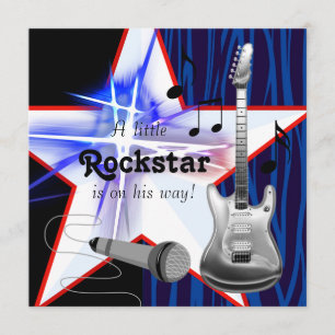 Rockstar-Baby- Boy-Baby-Party Einladung