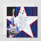 Rockstar Baby Boy Dusche Einladung (Rückseite)