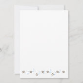 Rockstar-Babyparty danken Ihnen, - Blau zu merken Dankeskarte (Rückseite)