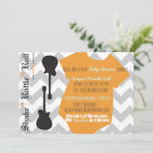 Rockstar Babyparty Einladung (Stehend Vorderseite)