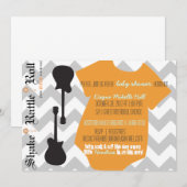 Rockstar Babyparty Einladung (Vorne/Hinten)